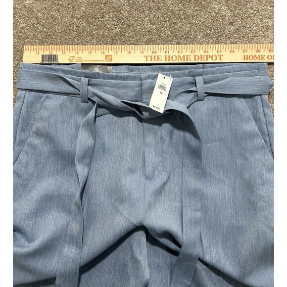 NEW BANANA REPUBLIC Women’s 14 light blue Blake Wide Leg Cropped Pants - Picture 2 of 8